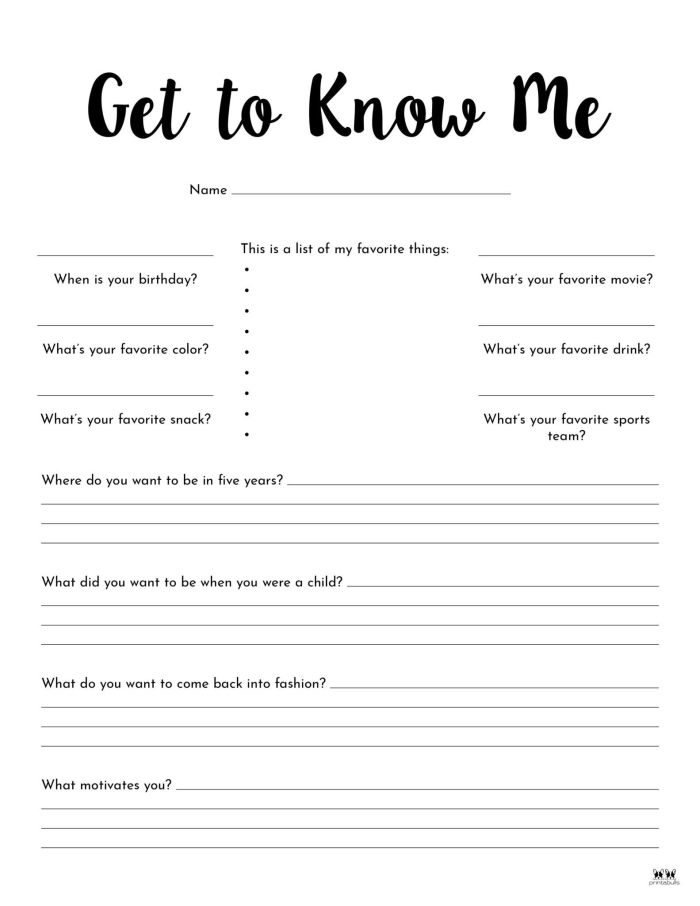 All About Me Report Worksheet for Pre-K Handwriting Practice 23 Pre-K student completing a colorful All About Me report writing practice worksheet