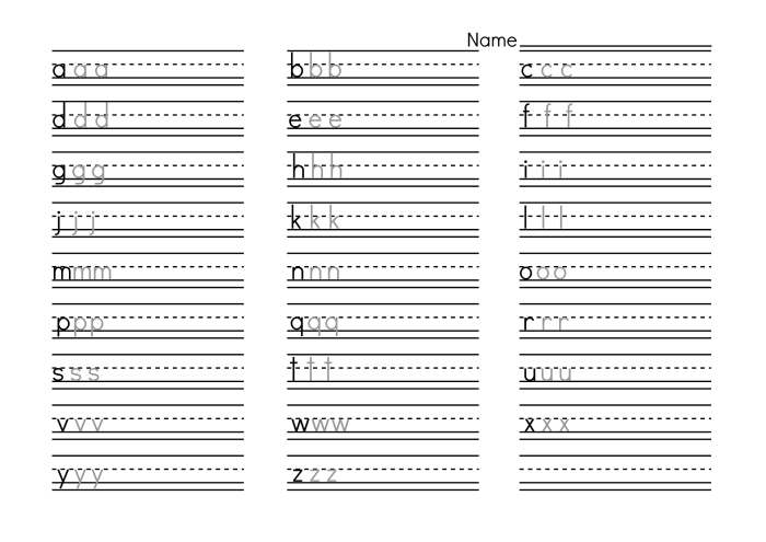 Tracing and writing activities for the letter A in a Pre-K worksheet