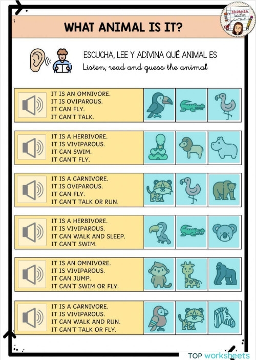 Animal Guess worksheet for practicing the sight word "am" with a fun guessing game