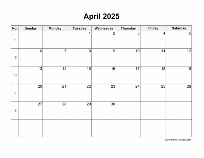 Colorful April calendar worksheet for Pre-K kids to fill in dates and color pictures. Fun educational activity for learning time concepts and enhancing creativity.