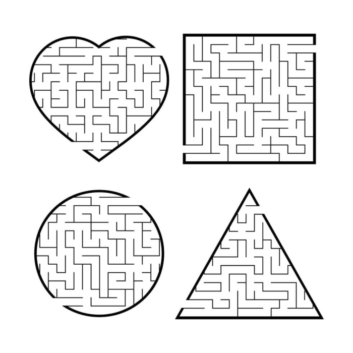 Fun shapes maze for Pre-K kids to help an astronaut find their way home Shapes maze worksheet featuring an astronaut navigating through stars to learn shape identification
