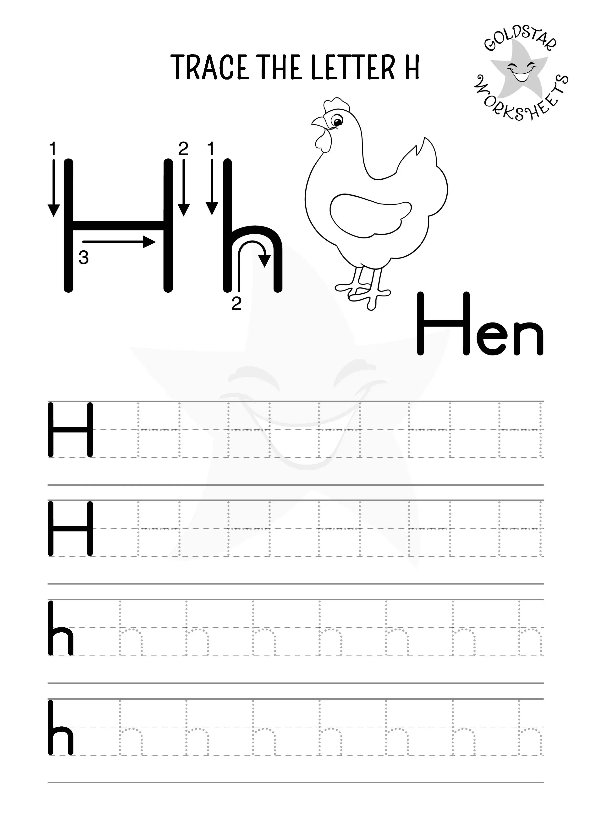 Handwriting practice worksheet focusing on lowercase letter tracing for young learners Tracing worksheet for lowercase letters h, m, and n designed for Pre-K students