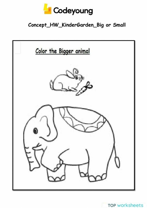 Worksheet designed for Pre-K students to identify big and small items in various shapes and sizes. Is It Big or Small? worksheet for Mixed Operations, Image 25.