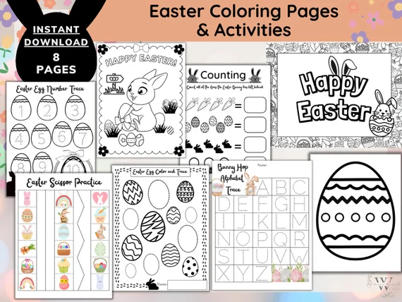 Festive Easter bunny ready for cheerful colors in this engaging worksheet. Funny bunny coloring page worksheet for Pre-K kids to express their creativity.