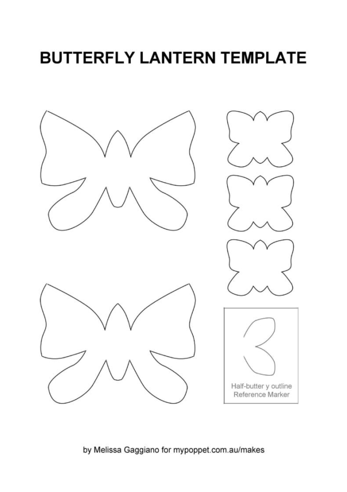 Pre-K Spanish worksheet featuring a simple butterfly cutout template for arts and crafts