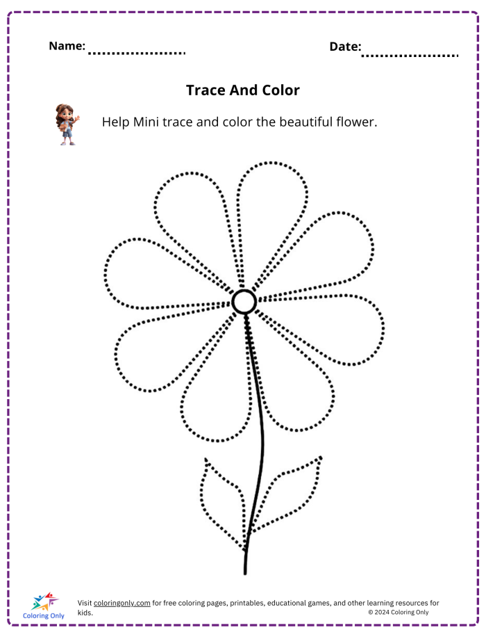 Trace and Color the City Pre-K Fraction Worksheet 1 Pre-K student tracing city buildings and coloring shapes for a fraction worksheet
