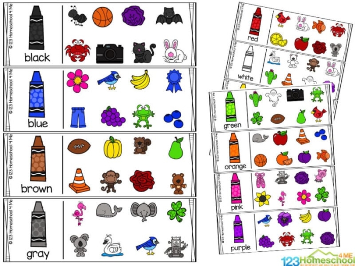 Color Knowledge Assessment worksheet for Pre-K students identifying shades