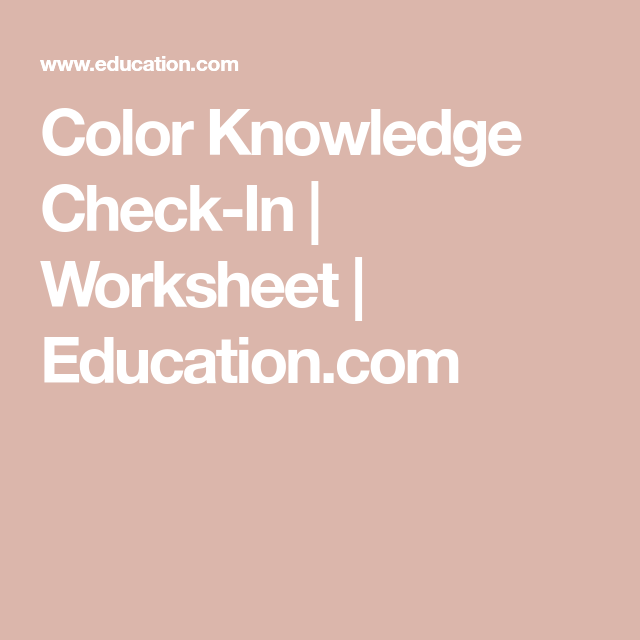 Color Knowledge Check-In worksheet for Pre-K students focusing on colors and subtraction skills