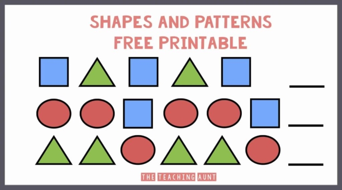Engaging activity sheet for Pre-K students to learn shapes and patterns Colorful Shape Line Patterns worksheet for preschool math practice
