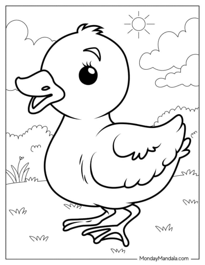 Pre-K Color by Number Ducks worksheet featuring two swimming birds