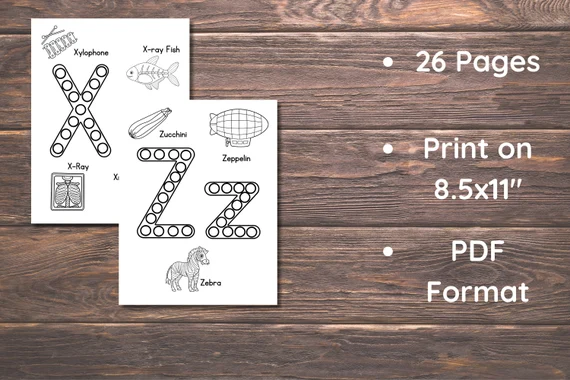 X is for X-ray fish coloring worksheet for preschoolers number 25 Pre-K worksheet featuring an X-ray fish for children to color and learn the letter X