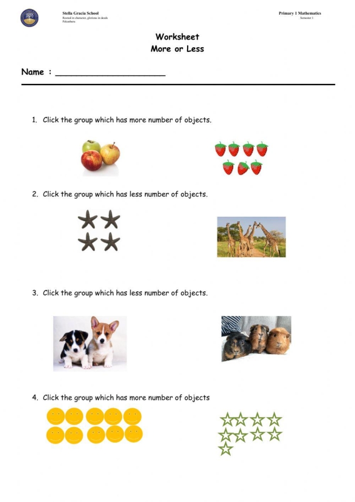 Worksheet featuring a comparison activity for kids to assess height, age, or weight of two objects
