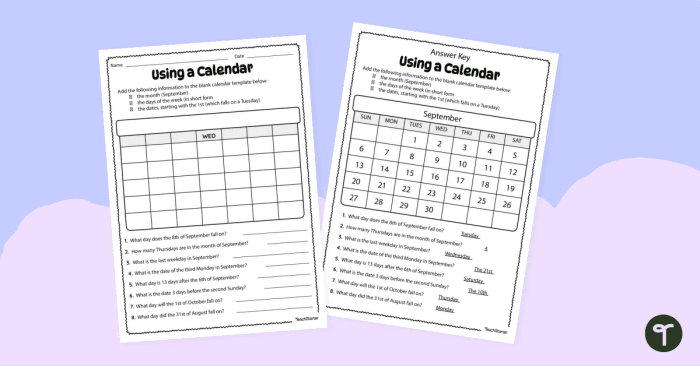September Calendar Worksheet 9 Time and Money Activity for Preschoolers A Pre-K worksheet for September featuring counting and coloring exercises for calendar building