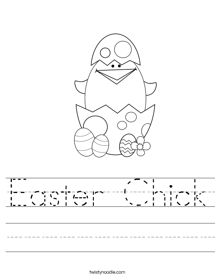 Easter chick stand-up craft with numbers and counting activities for preschool coloring and decoration