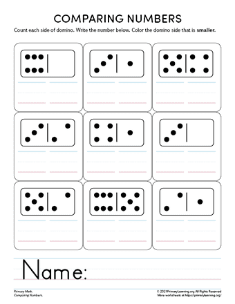 Counting and ordering numbers to 10 activity for young learners Worksheet for ordering numbers up to 10 with dots to count for Pre-K students