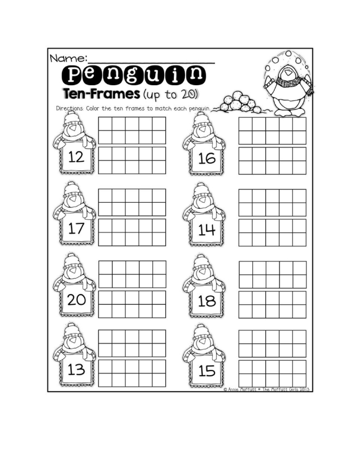 Interactive ten frame worksheet designed to help young learners develop foundational counting abilities through visual learning activities Ten frame counting mat with empty boxes for pre-kindergarten students to practice number recognition and counting skills