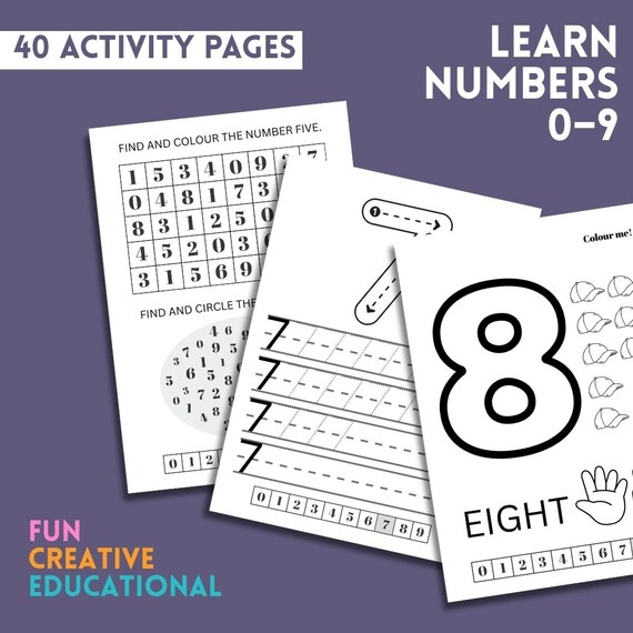 Pre-K math worksheet focused on tracing and counting the number three