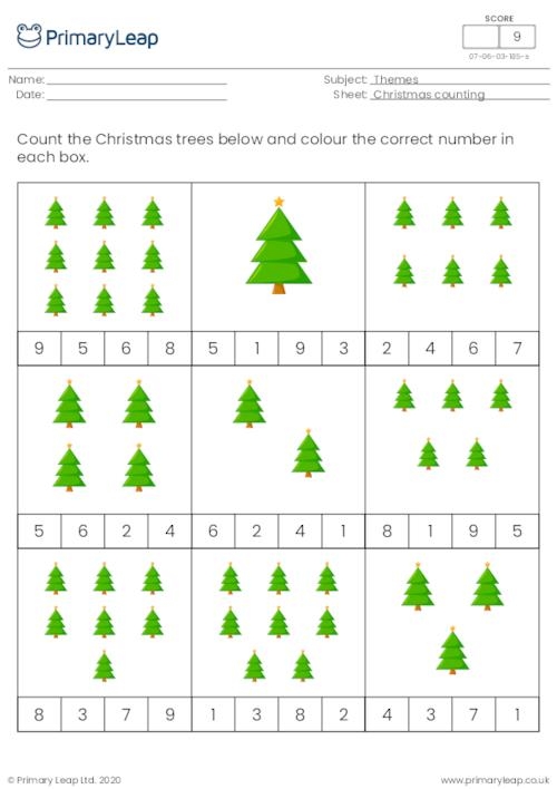 Counting Trees Worksheet Seventeen for Preschoolers Pre-K worksheet activity featuring a counting exercise with seventeen illustrated trees for early math learners