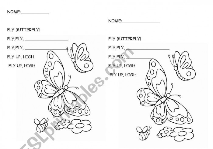 Engaging tracing activity for young learners with butterflies soaring from left to right Colorful worksheet teaching Pre-K children to trace curved lines for butterflies to fly across the page