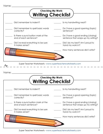 My Reading Checklist worksheet for kindergarteners practice 6