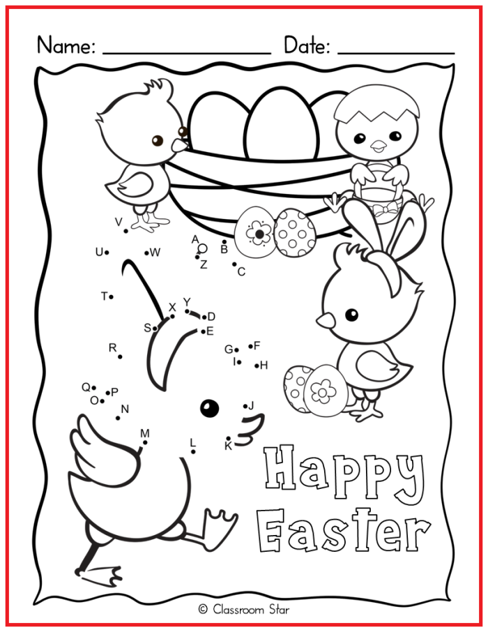Easter Chick Stand-Ups worksheet for Pre-K students to color and count cute standing chick decorations