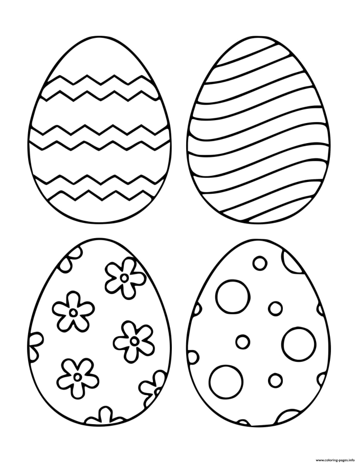 Preschool child coloring a pattern on a large Easter egg with the help of the Easter Bunny