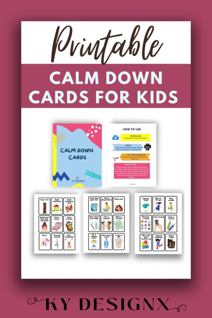 Calm Down Cards for Young Children Worksheet Image 19 Printable calm down cards for young children featuring emotional regulation strategies for Pre-K students