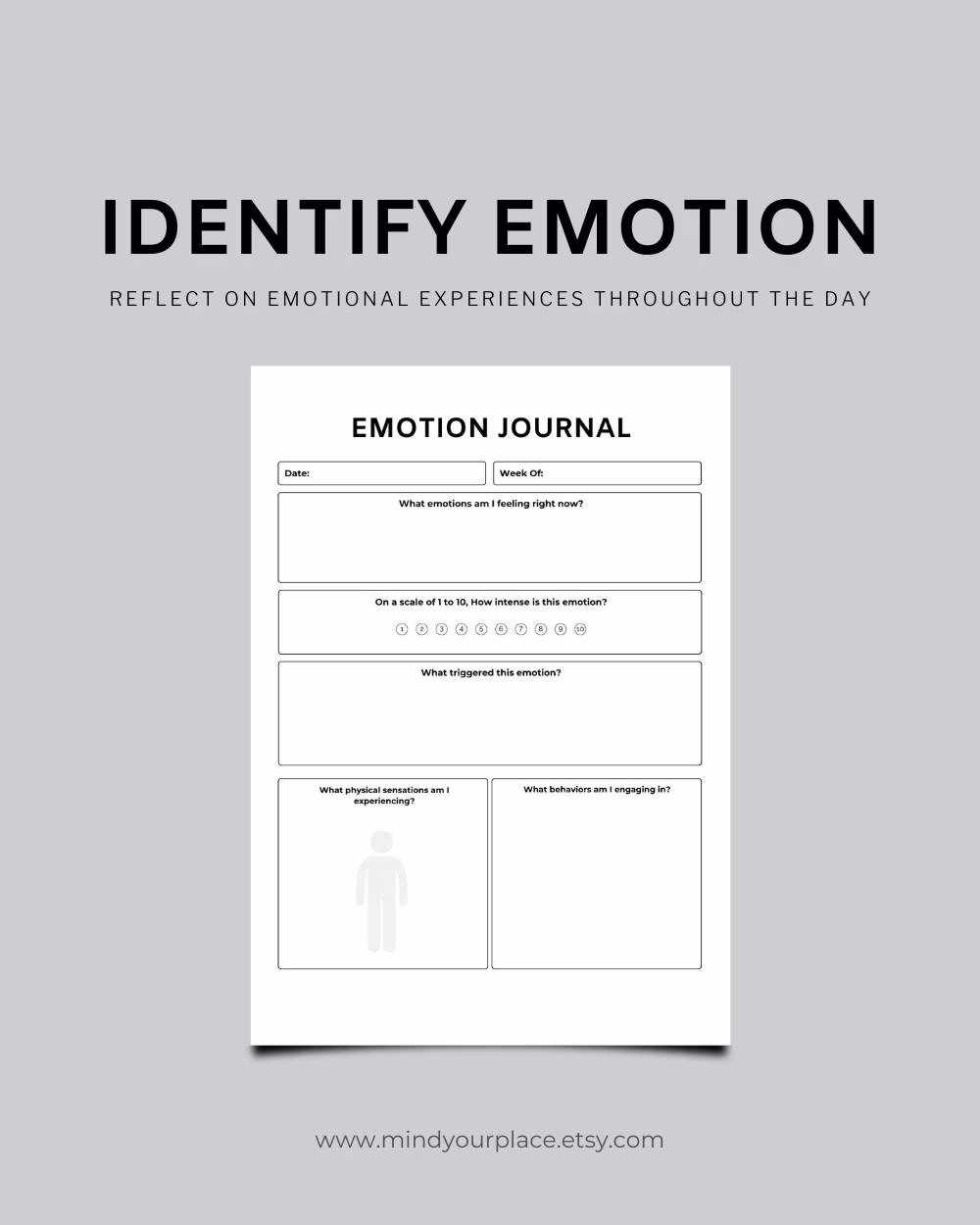 Creative Emotions Journal activity for young learners in social emotional learning Emotions Journal worksheet for Pre-K students featuring a cover design and drawing prompt