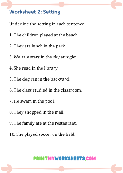 Pre-K students coloring a dog splashing in a backyard swimming pool