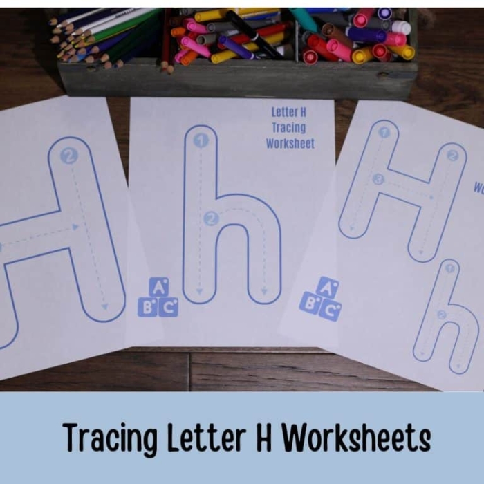 Tracing the Letter H Practice Worksheet for Young Learners Worksheet for practicing tracing the letter H to enhance fine motor skills in Pre-K children