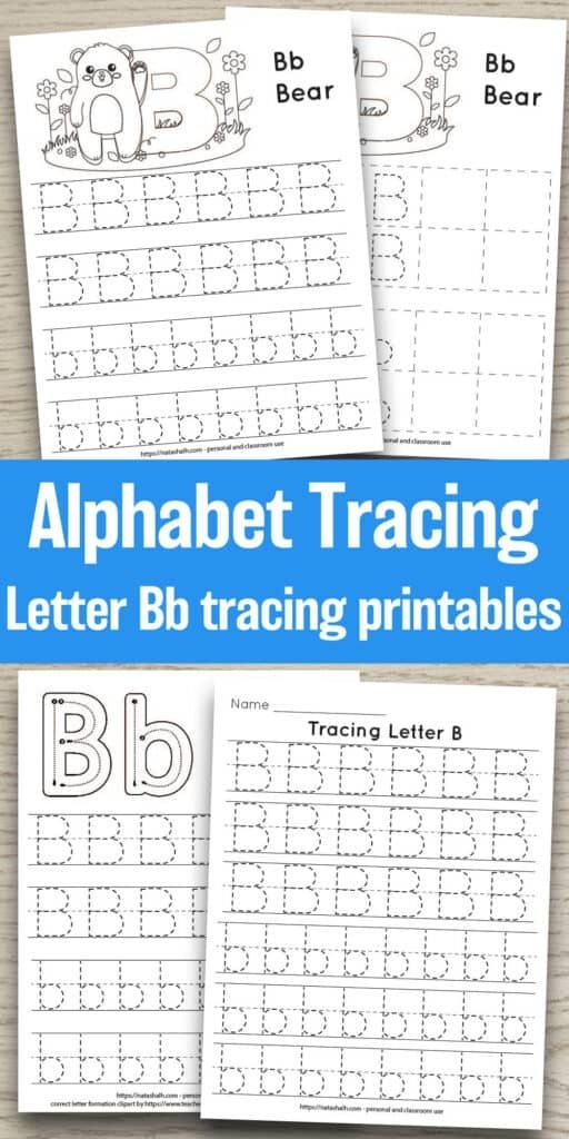 Letter B tracing practice worksheet for Pre-K children focusing on fine motor skills. Engaging activity for preschoolers to learn how to write the letter B.