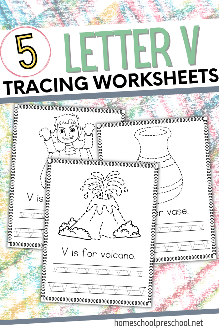 Practice Tracing the Letter V worksheet for Pre-K students focusing on geometry skills Kids practicing tracing the letter V on a prekindergarten worksheet to enhance fine motor skills