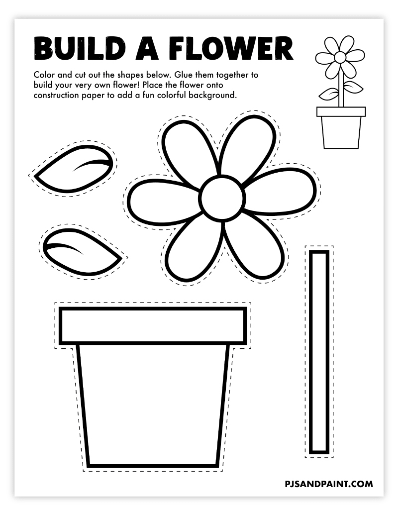 Engaging flower parts worksheet for Pre-K science learning Colorful worksheet for preschoolers to complete a flower fill-in activity