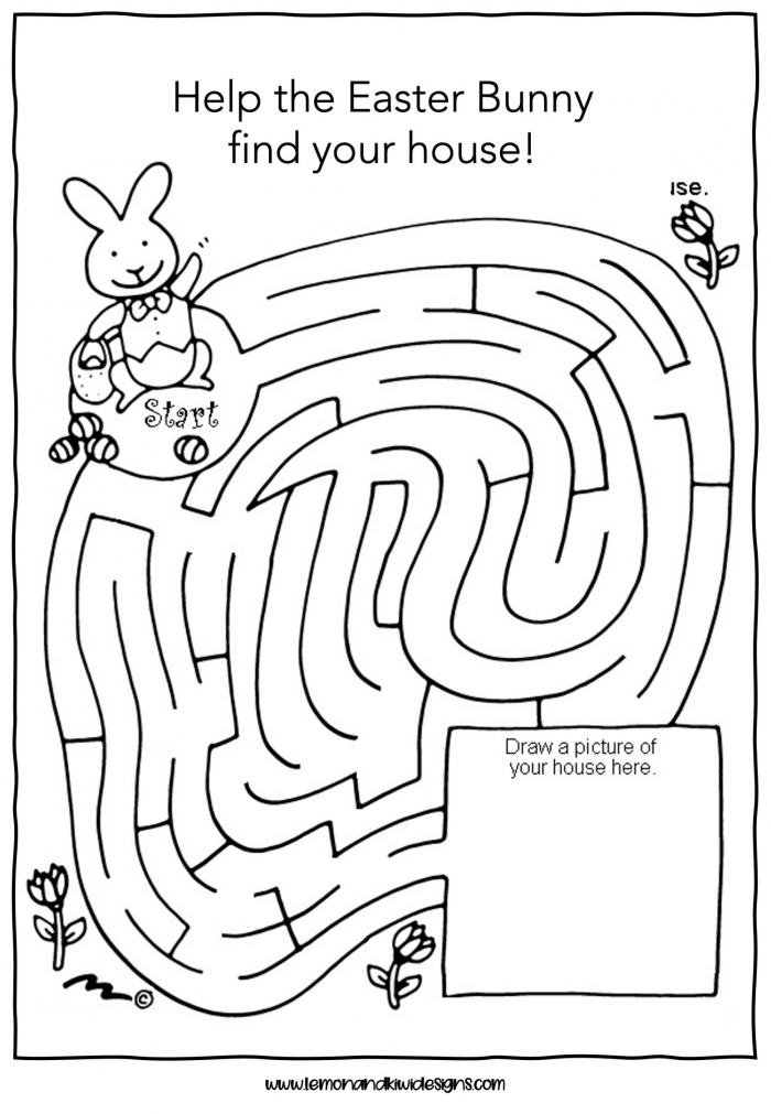 A young child solving an Easter Egg-cellent Maze worksheet to practice early fraction concepts