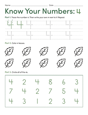 Worksheet for teaching the number 2 in fractions for Pre-K students
