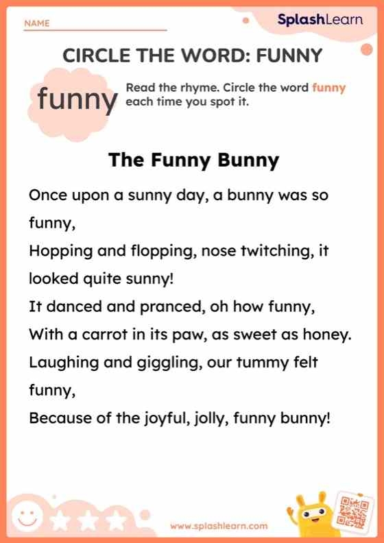 Pre-K student engaging in a creative arts and crafts activity to learn the sight word funny