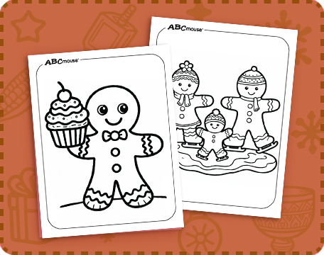 Gingerbread Man coloring worksheet for Pre-K students, ideal for story time activities