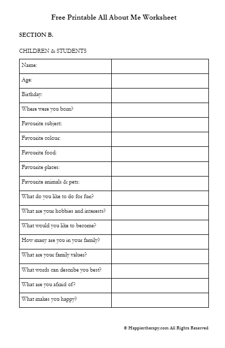 All About Me Report Worksheet for Pre-K Writing Practice 15 Pre-K student completing a colorful All About Me Report handwriting practice worksheet