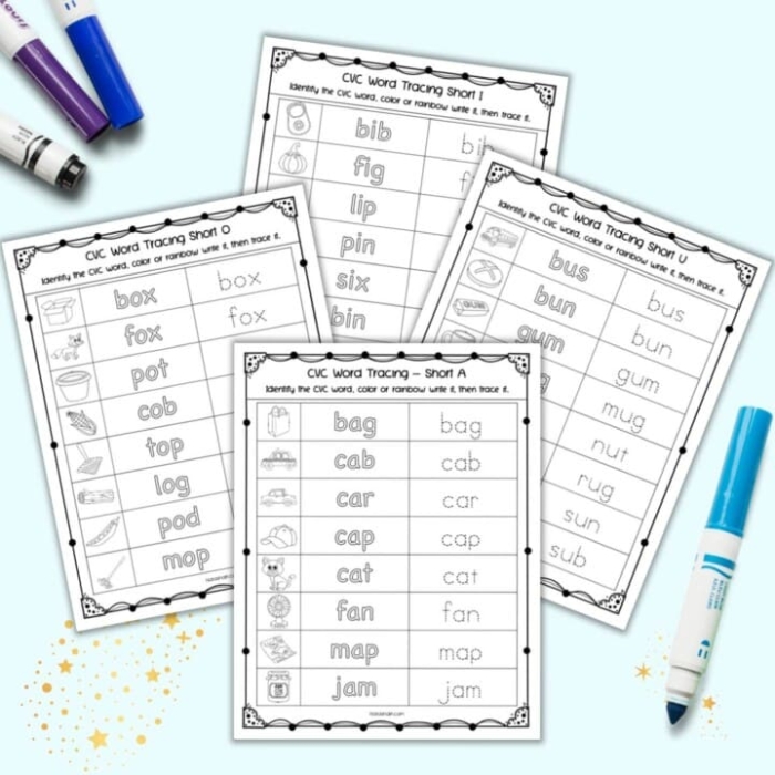 Pre-K student worksheet for practicing handwriting by tracing lowercase letters c, o, and a