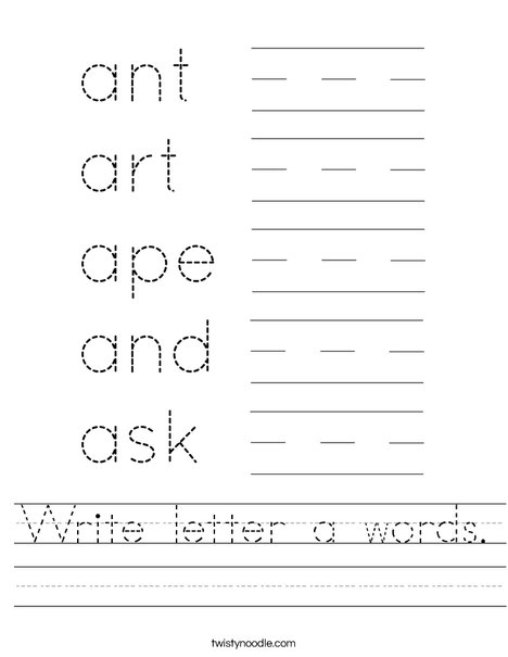 Practice writing the letter a with this engaging worksheet for young learners Lowercase handwriting worksheet for practicing the letter a for Pre-K children