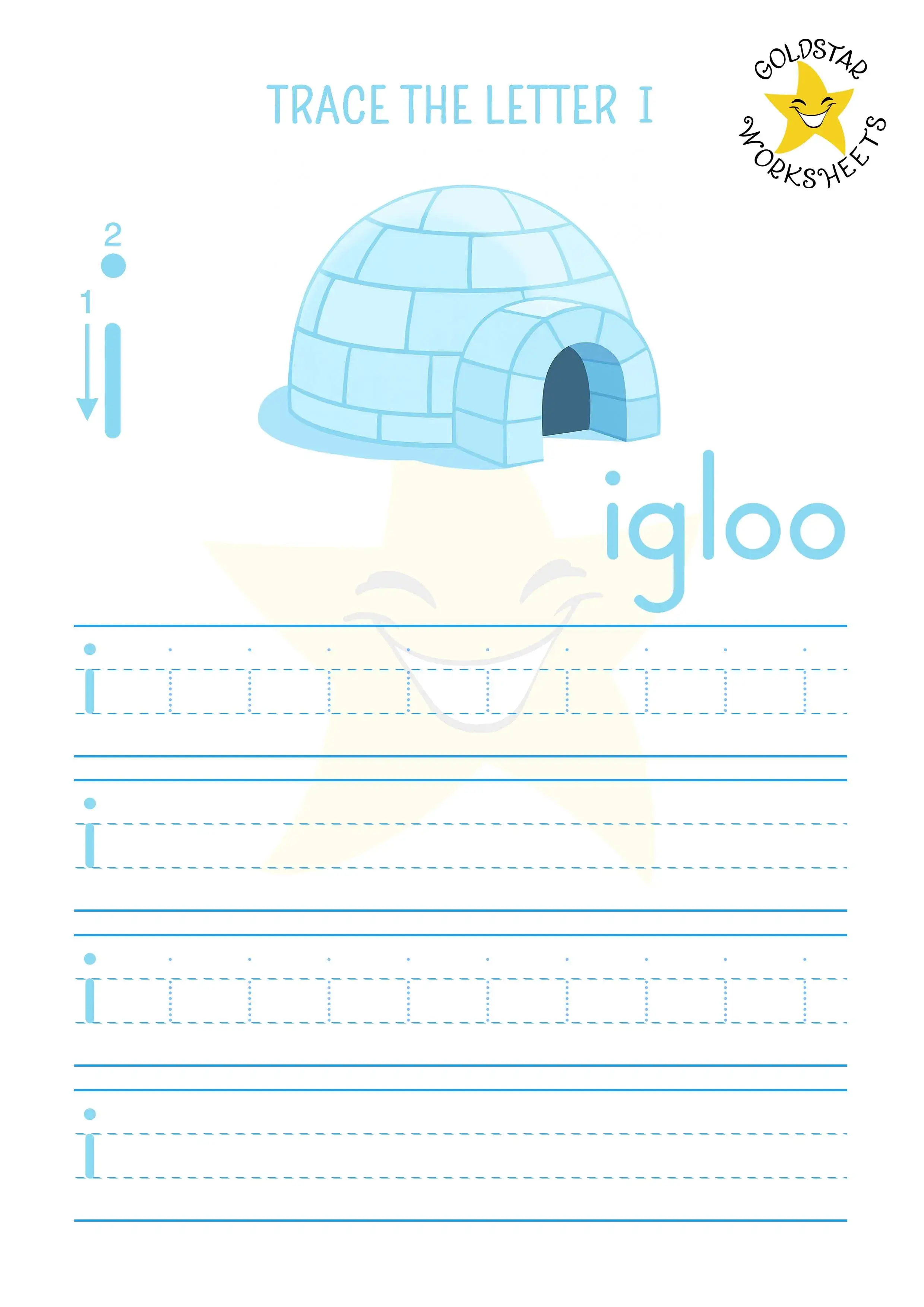Tracing letters I, H, and T on a worksheet designed for Pre-K students to develop handwriting skills