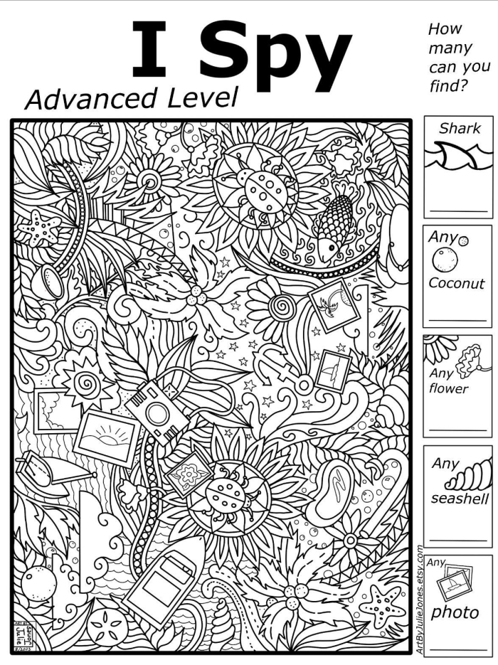 Find the Hidden Objects Activity 17 for Preschool Learners Pre-K reading worksheet with a mixed-up picture containing hidden objects to find and identify
