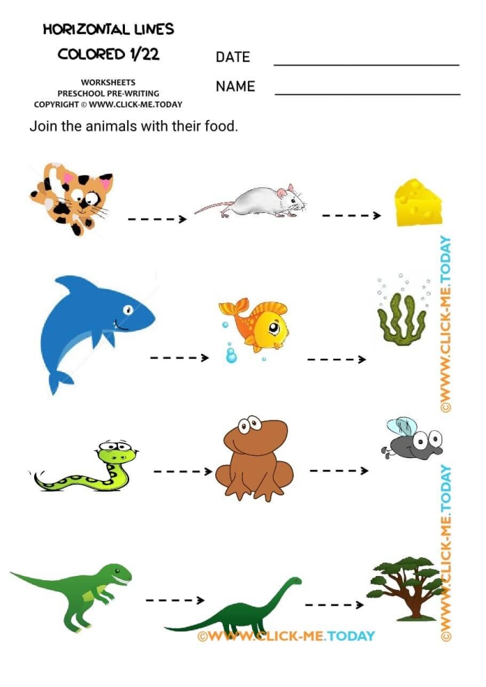Pre-K student tracing horizontal lines on a worksheet to build fine motor skills for writing