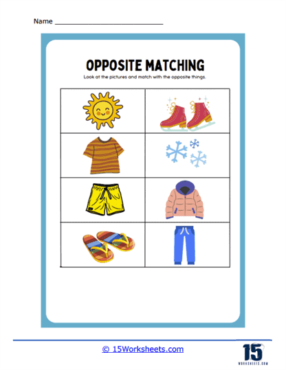 Hot or Cold sorting activity for preschool statistics practice Pre-K student worksheet showing nine different images to classify as hot or cold