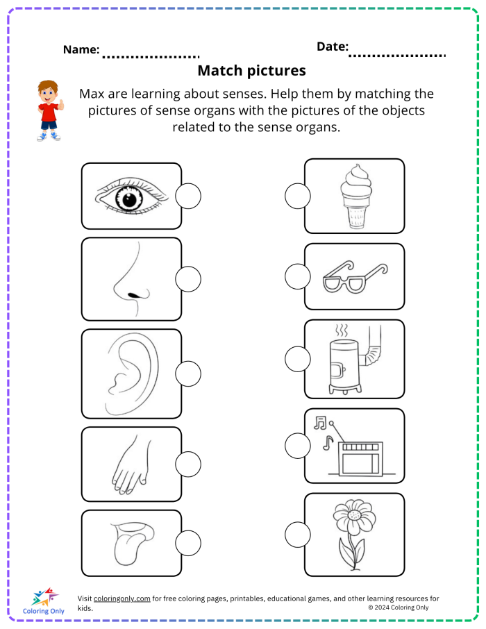 Kids practicing their sequencing skills on the Image Sequencing Assessment worksheet