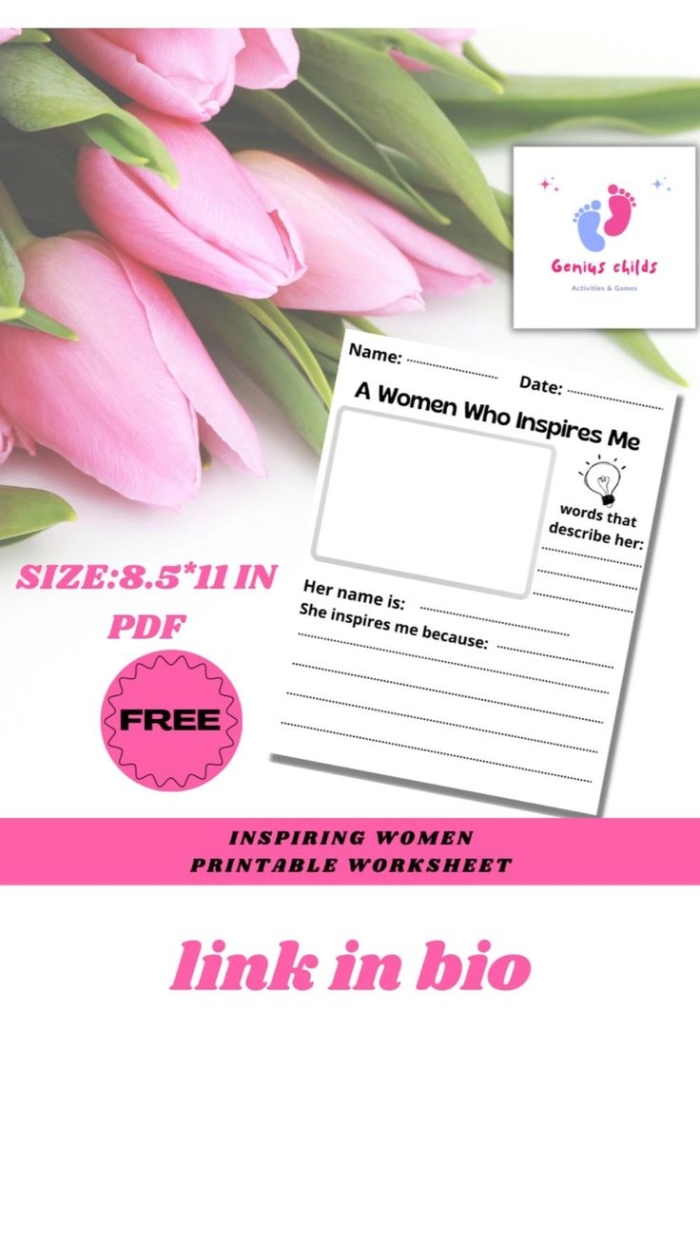 Women Who Dared to Dream Poster for Numbers and Counting in Pre-K Illustration of the Women Who Dared to Dream poster highlighting influential women for a Pre-K worksheet