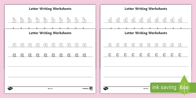 Worksheet image for writing the letter a, designed for young learners Lowercase handwriting worksheet for practicing the letter a in Pre-K decimals