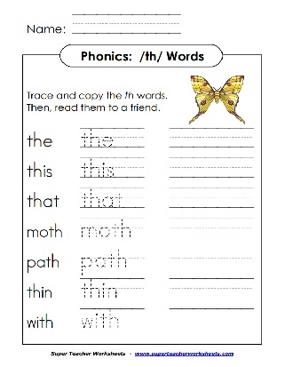 Letter Book TH Worksheet Activity for Early Learners Preschool student identifying TH words in a letter book activity worksheet