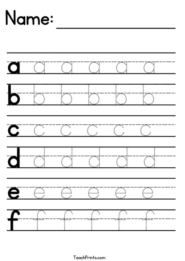 Pre-K worksheet showing dotted guide lines and the letter E for tracing practice