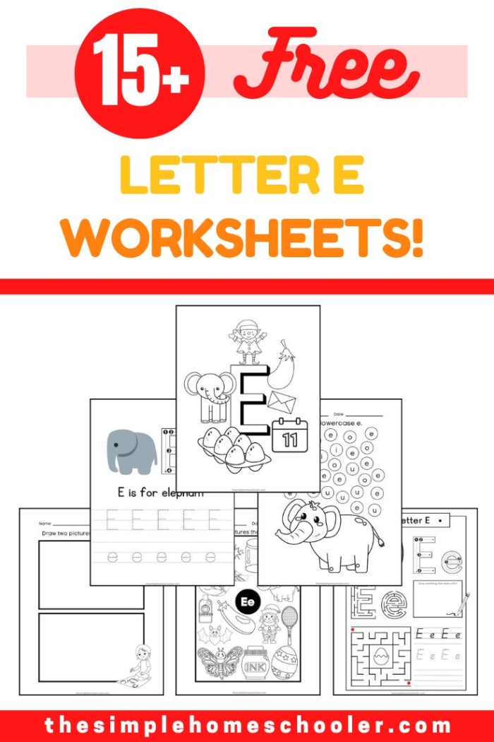 Colorful worksheet focusing on the letter E, designed for preschoolers learning to read in Spanish. Engaging "Get Ready for Reading: All About the Letter E" worksheet for Pre-K students.